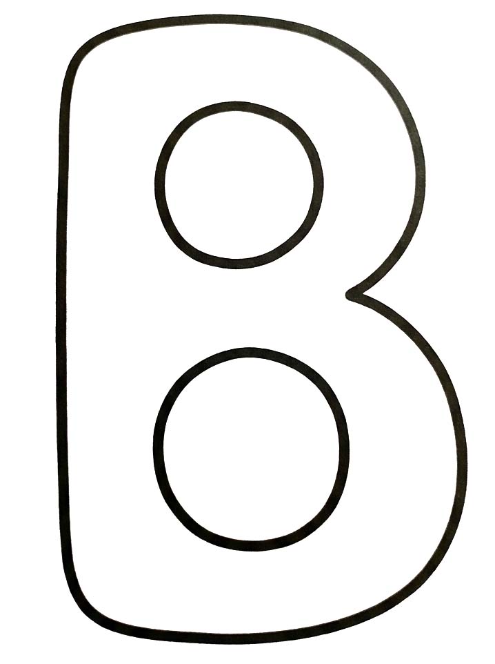 Tekenen Letter B afdrukbaar simpel
