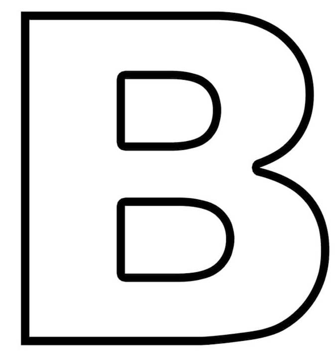 Tekenen Letter B afdrukbaar voor kinderen
