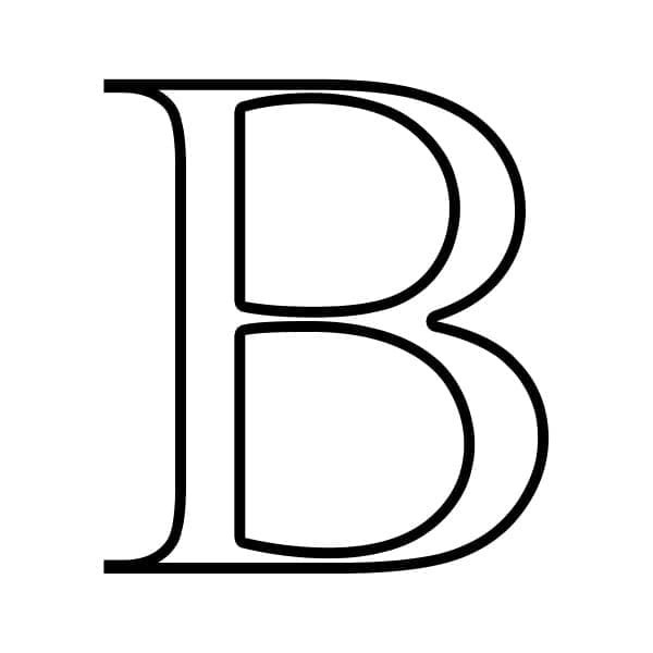 Tekenen Letter B gratis afdrukbaar