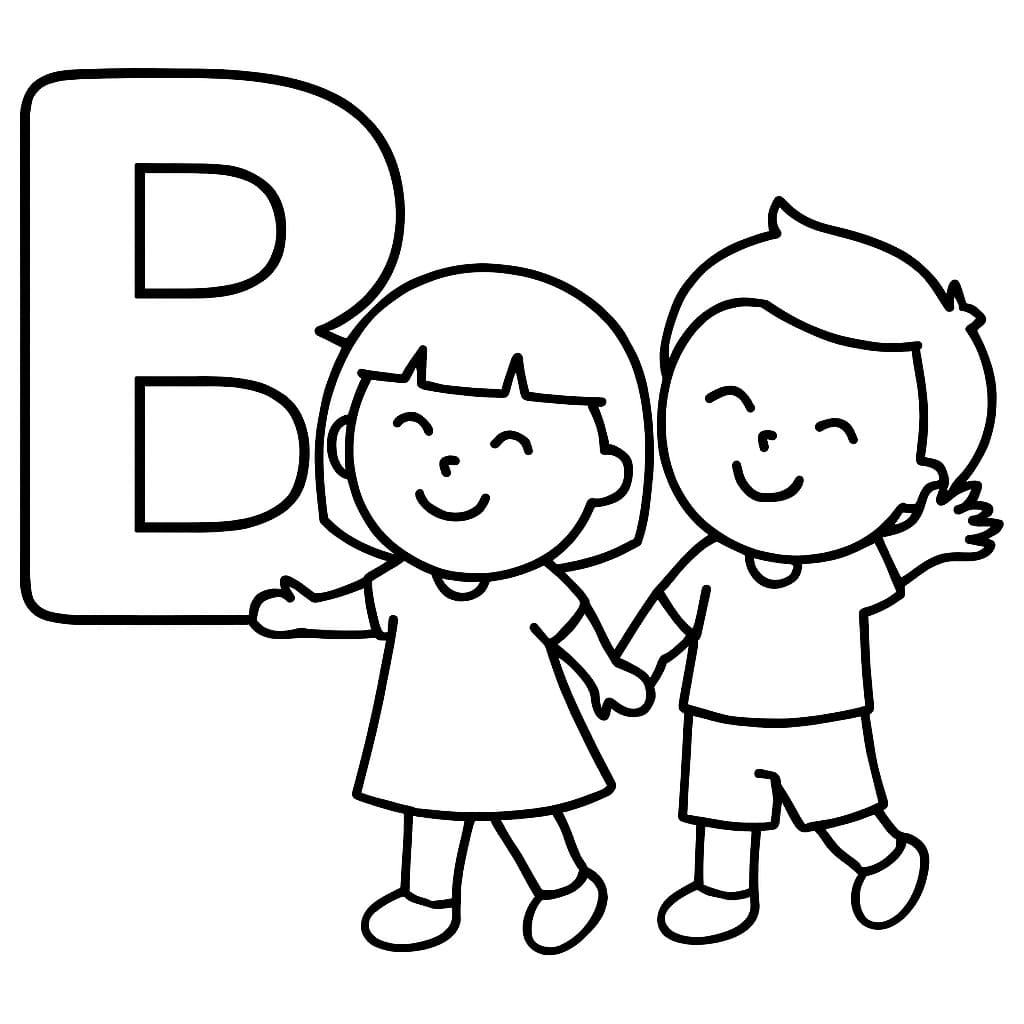 Tekenen Letter B gratis