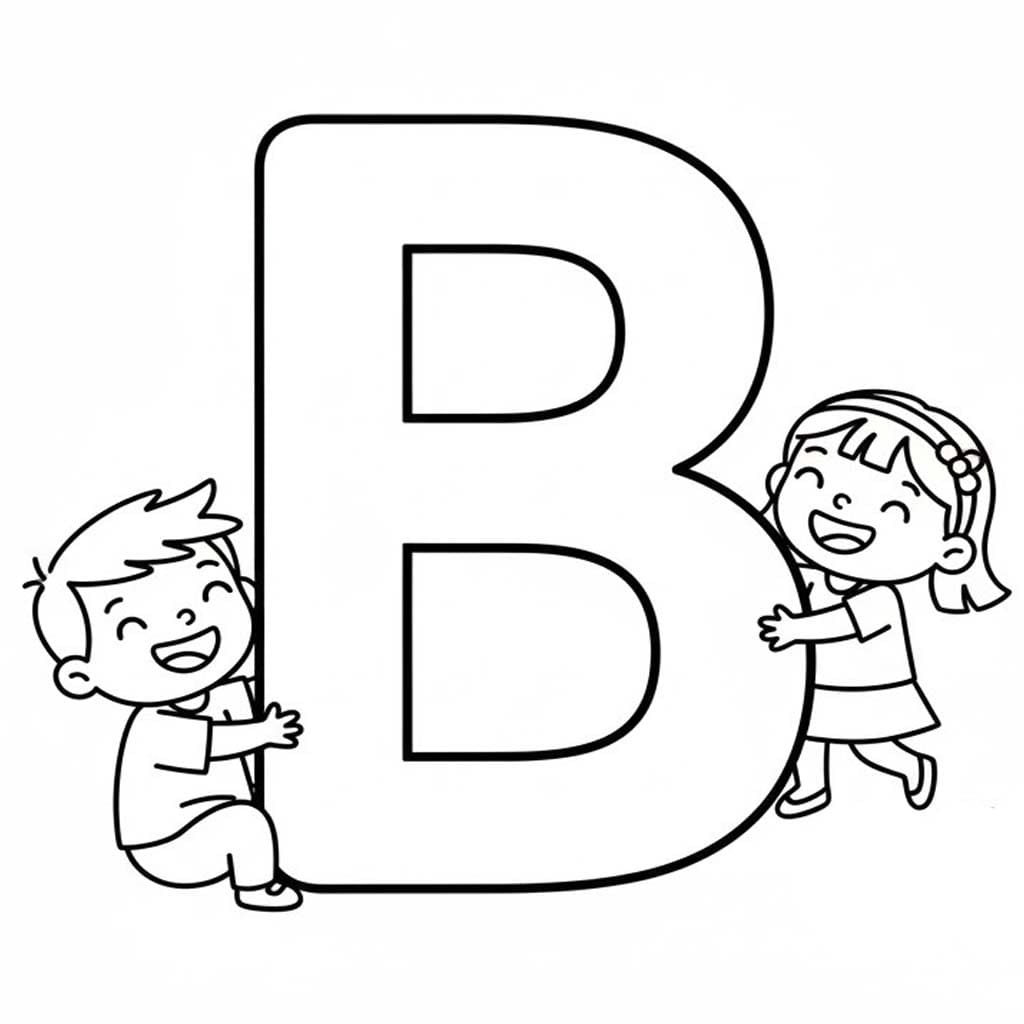 Tekenen Letter B gratis voor kinderen