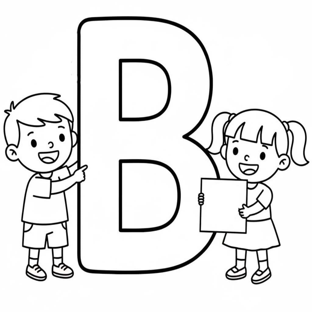 Tekenen Letter B simpel