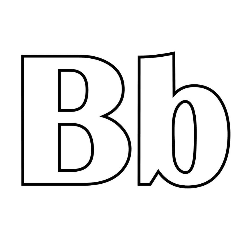 Tekenen Letter B voor kinderen