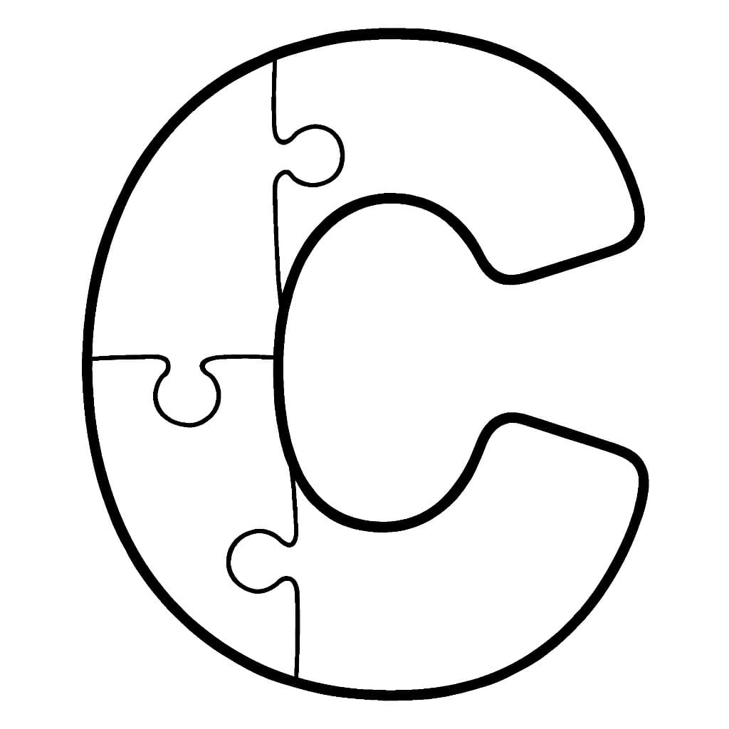 Tekenen Letter C afdrukbaar
