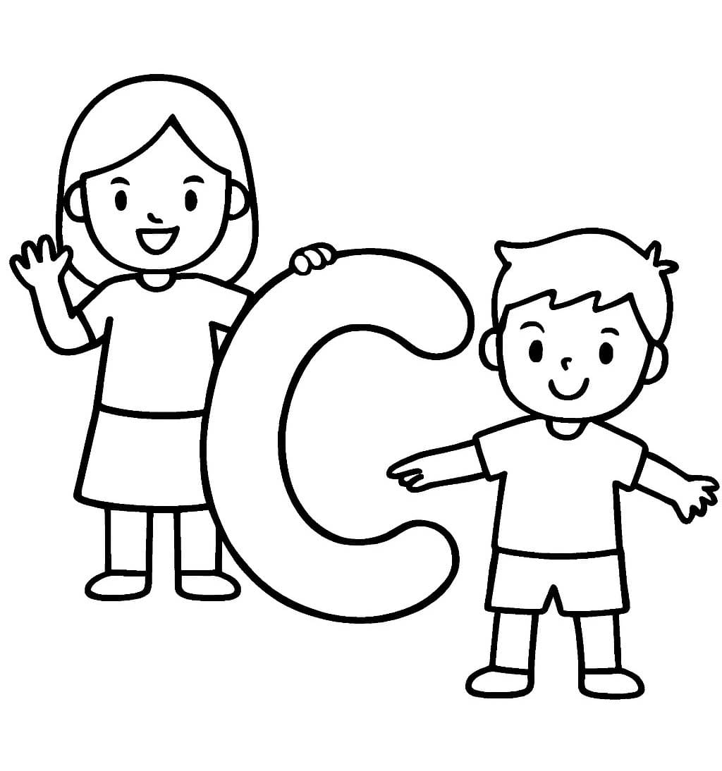 Tekenen Letter C afdrukbaar voor kinderen