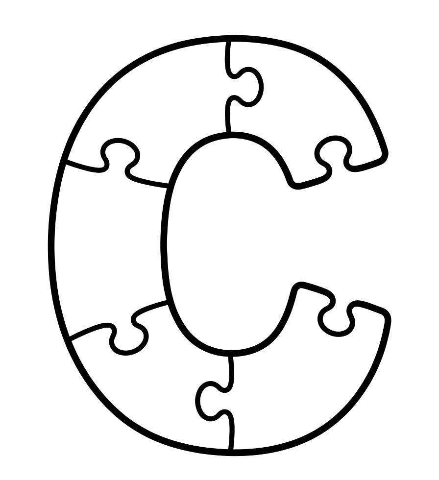 Tekenen Letter C gratis afdrukbaar eenvoudig