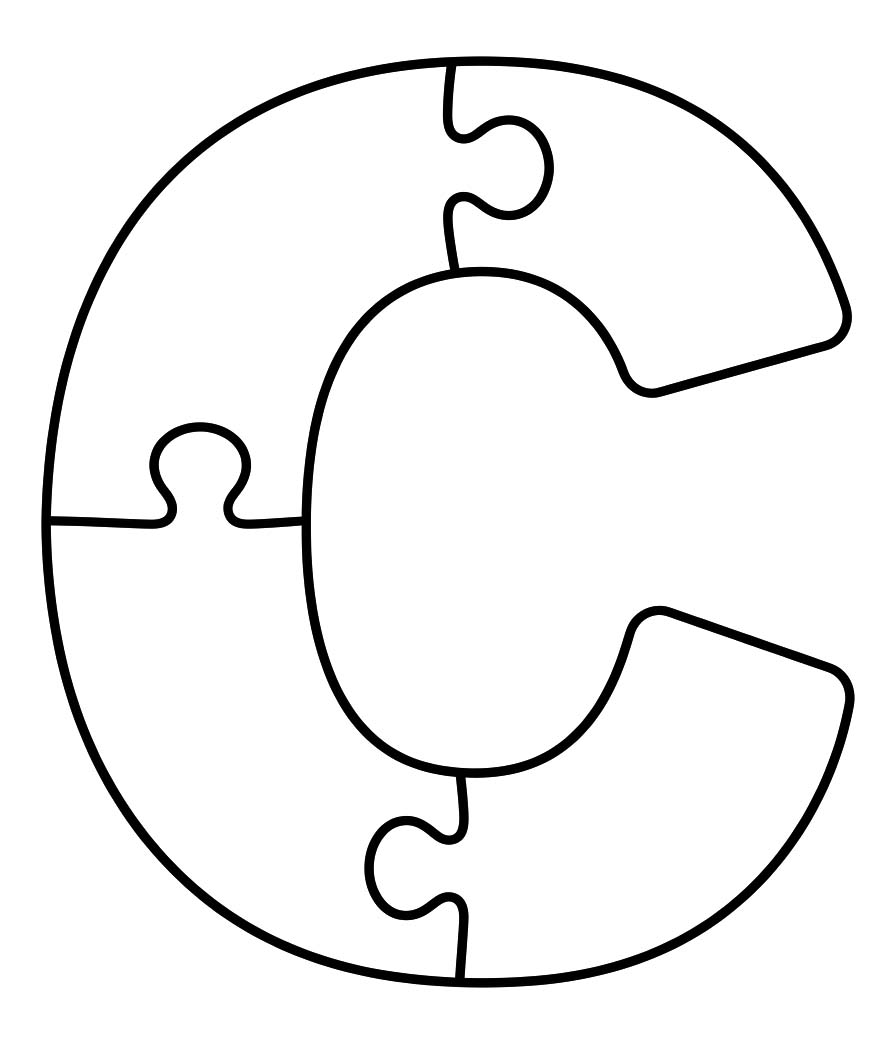 Tekenen Letter C gratis eenvoudig