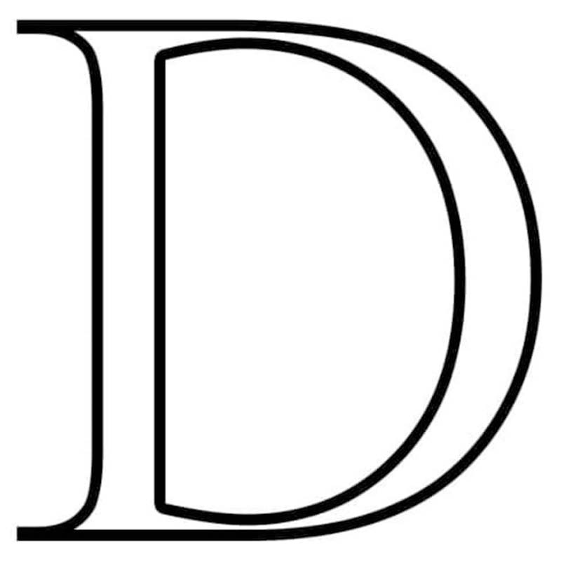 Tekenen Letter D eenvoudig