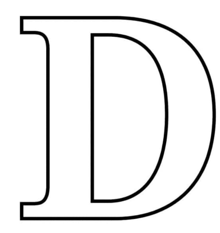 Tekenen Letter D gratis afdrukbaar