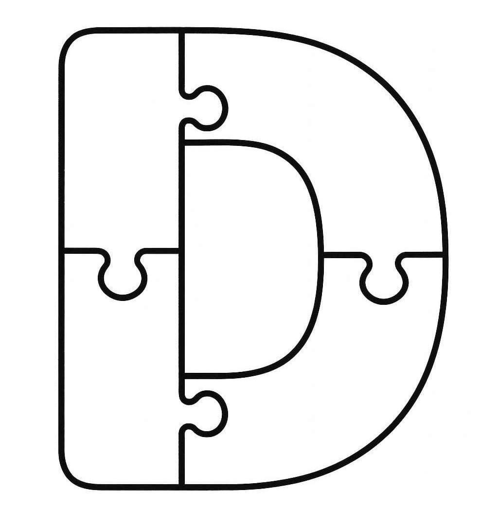Tekenen Letter D gratis