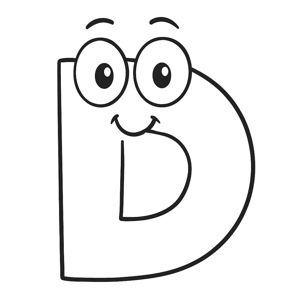 Tekenen Letter D gratis voor kinderen