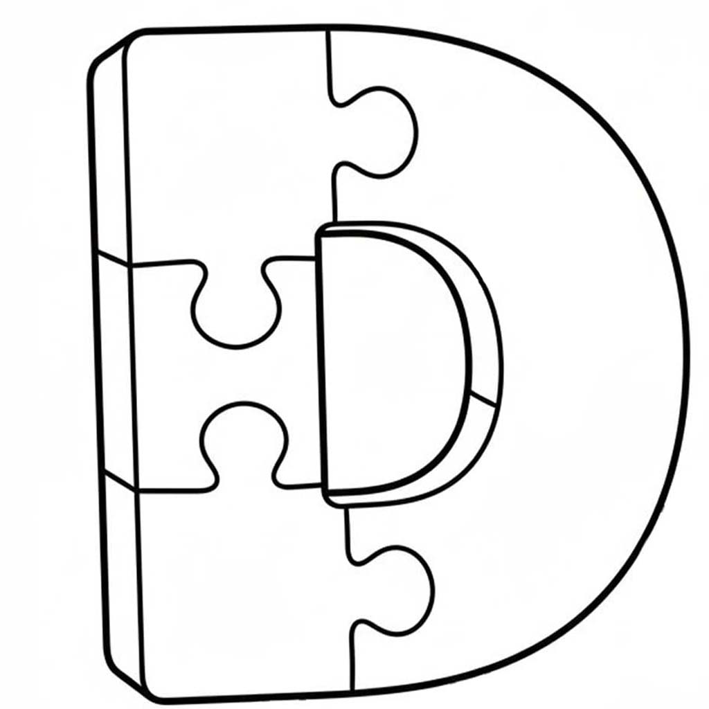 Tekenen Letter D simpel