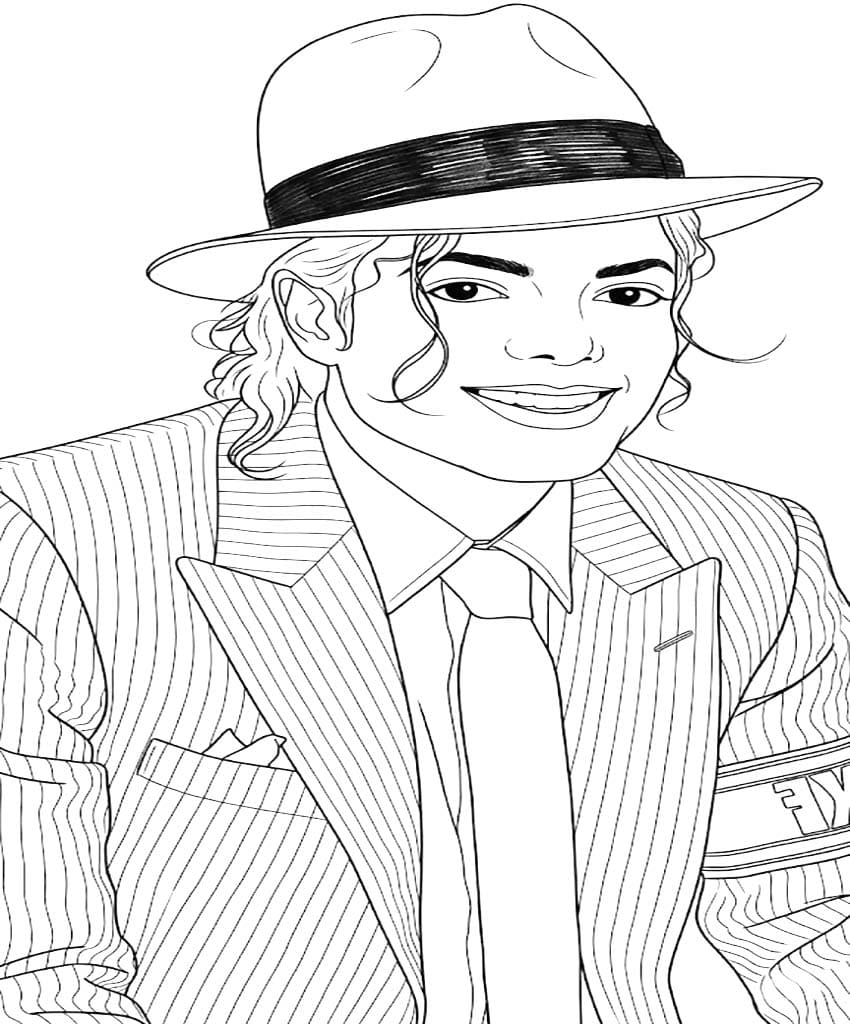 Tekenen Michael Jackson afdrukbaar basis