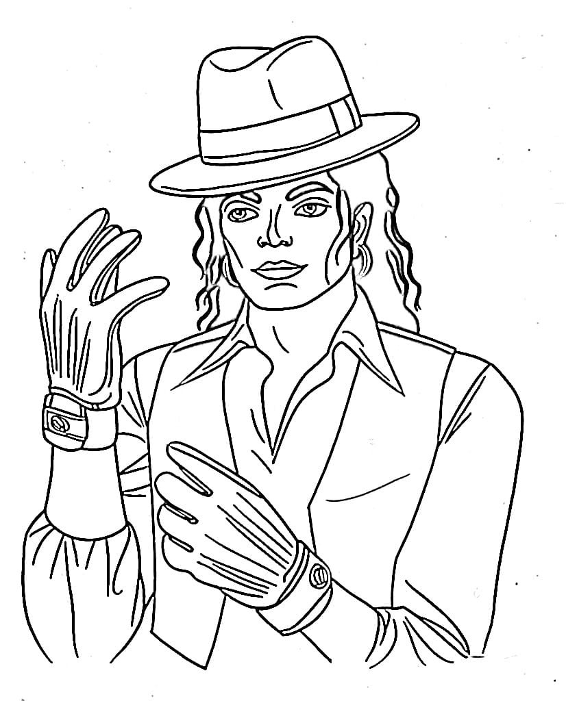 Tekenen Michael Jackson afdrukbaar eenvoudig