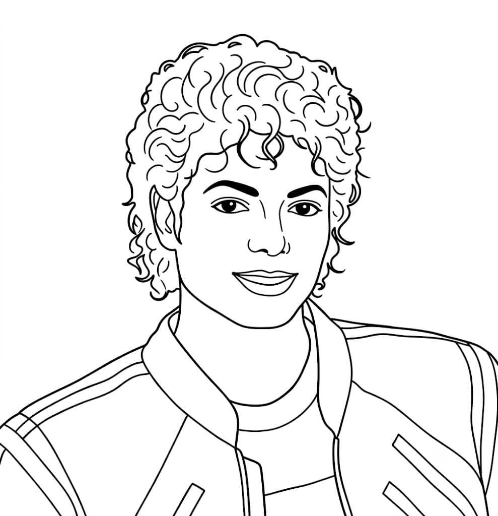 Tekenen Michael Jackson afdrukbaar simpel