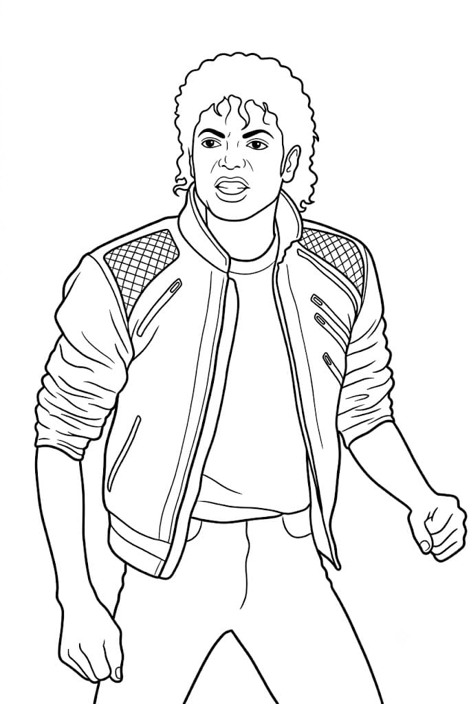 Tekenen Michael Jackson gratis afdrukbaar