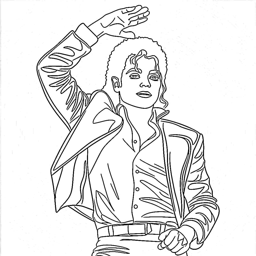 Tekenen Michael Jackson gratis eenvoudig