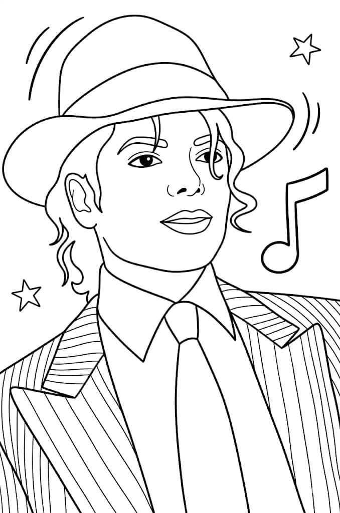 Tekenen Michael Jackson gratis simpel