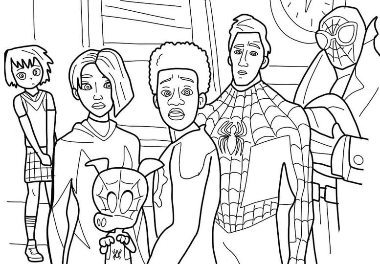 Tekenen Miles Morales gratis simpel