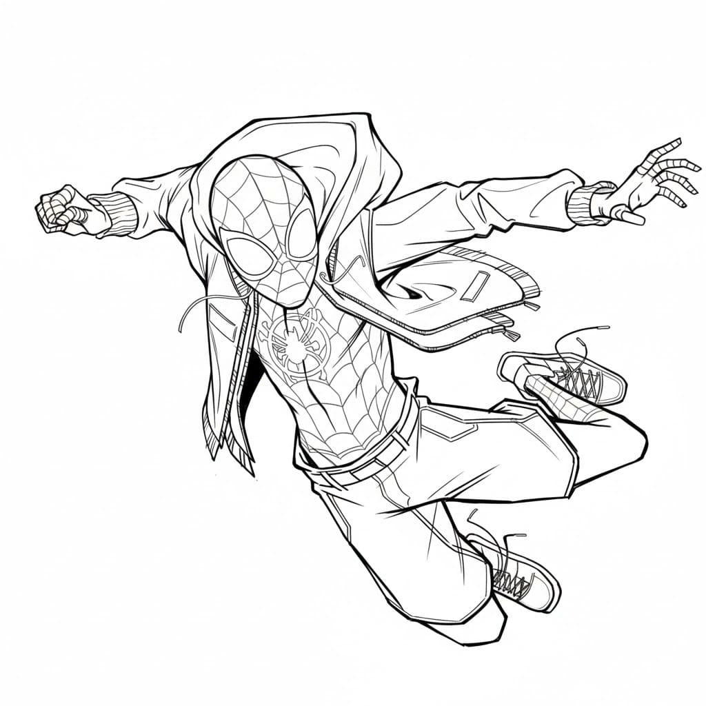 Tekenen Miles Morales gratis voor kinderen