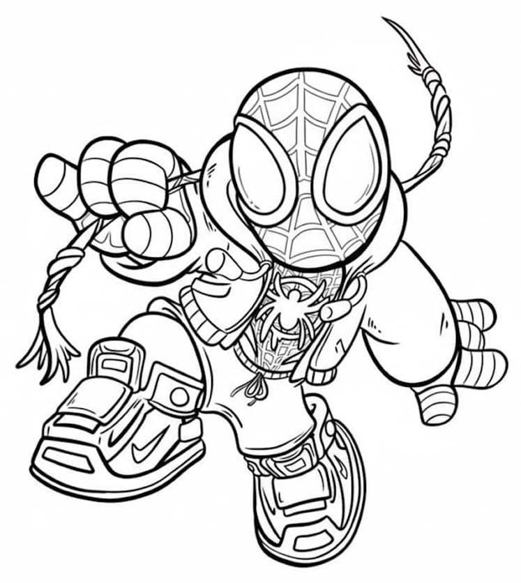 Tekenen Miles Morales simpel