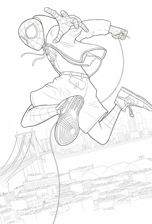 Tekenen Miles Morales voor kinderen
