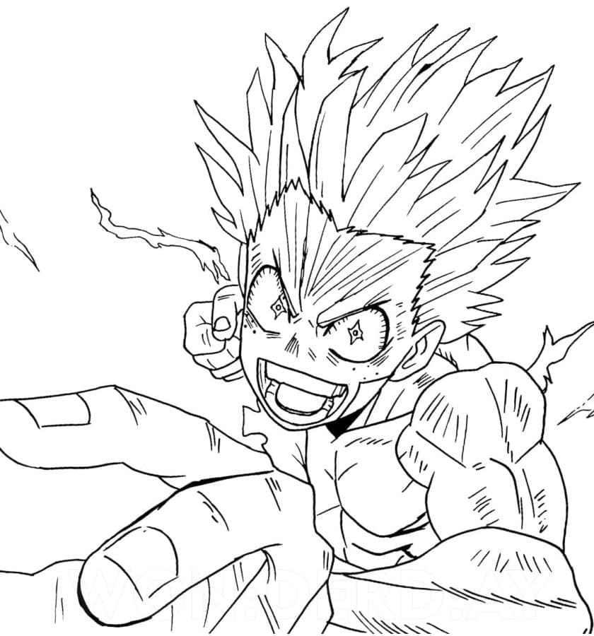 Tekenen My Hero Academia afdrukbaar eenvoudig