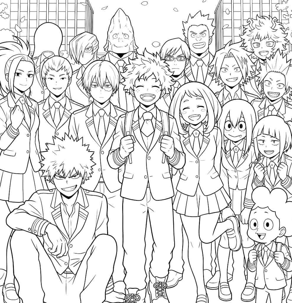 Tekenen My Hero Academia eenvoudig