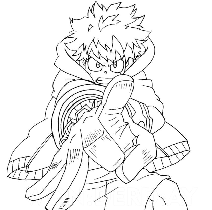 Tekenen My Hero Academia gratis afdrukbaar eenvoudig
