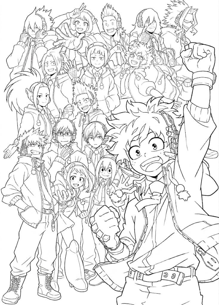 Tekenen My Hero Academia gratis eenvoudig