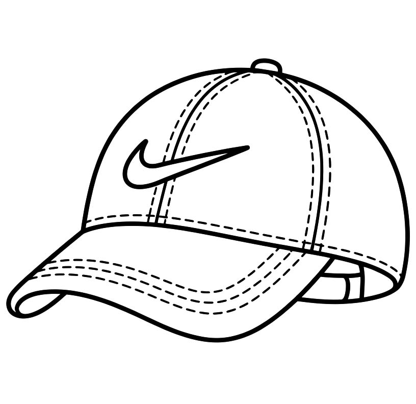 Tekenen Nike afdrukbaar simpel