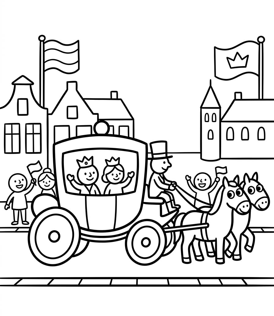 Tekenen Prinsjesdag afdrukbaar voor kinderen