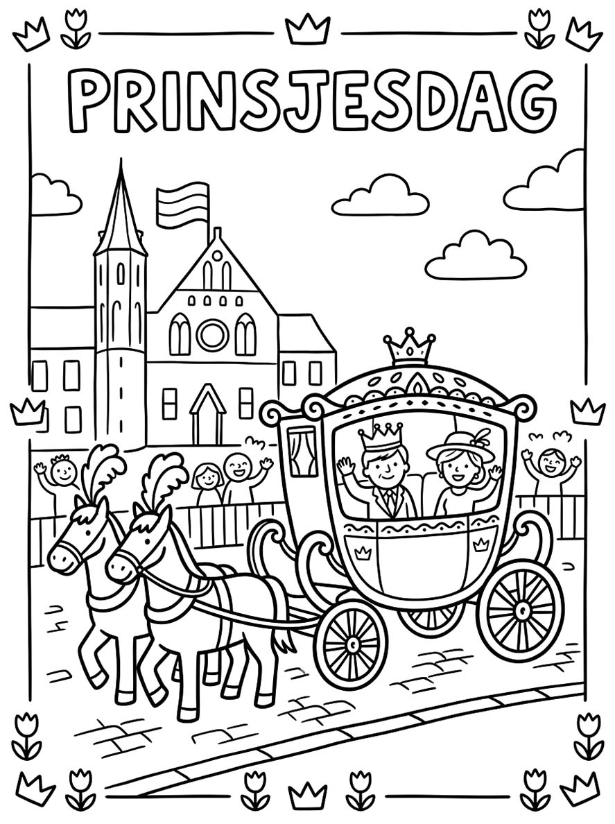 Tekenen Prinsjesdag gratis simpel