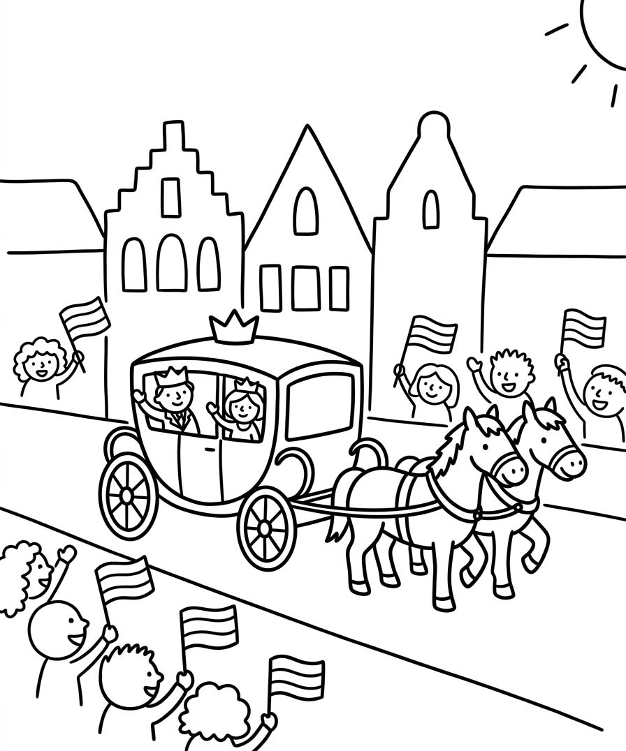 Tekenen Prinsjesdag voor kinderen