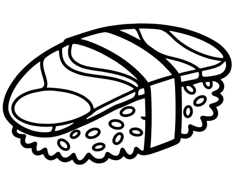 Tekenen Sushi afdrukbaar voor kinderen