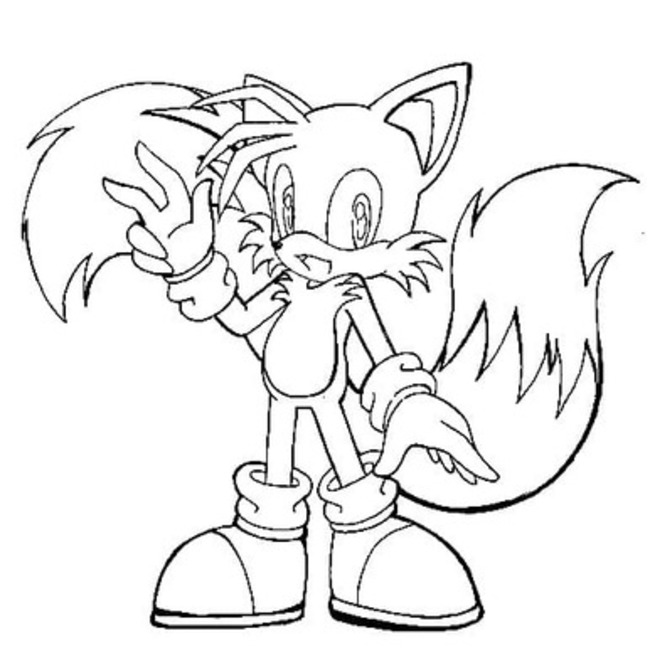 Tekenen Tails gratis afdrukbaar