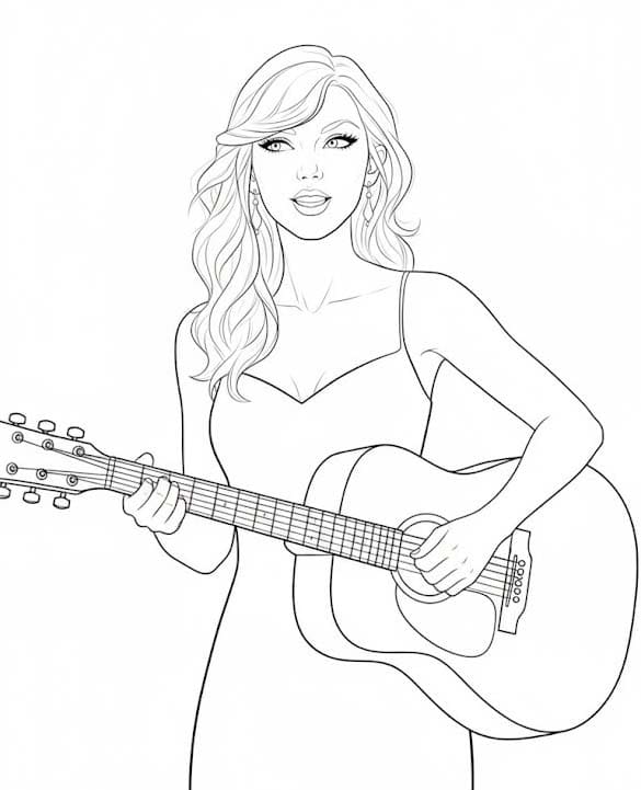 Tekenen Taylor Swift gratis basis