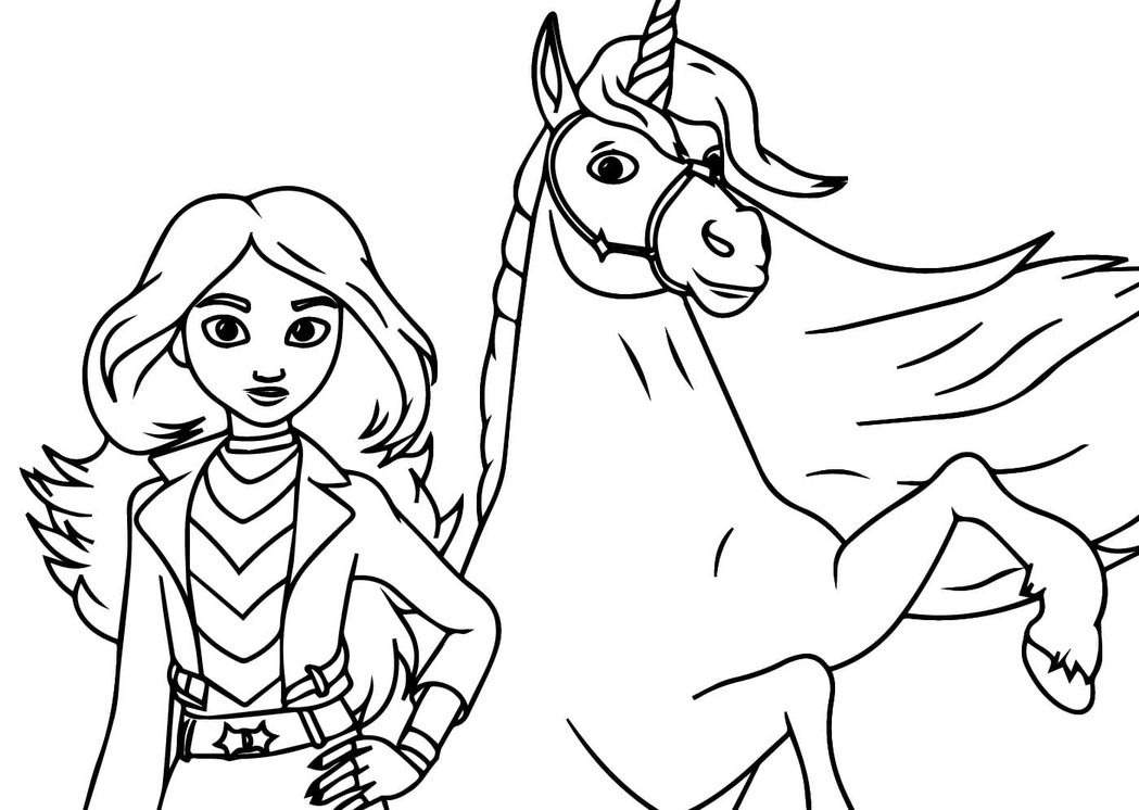 Tekenen Unicorn Academy afdrukbaar simpel