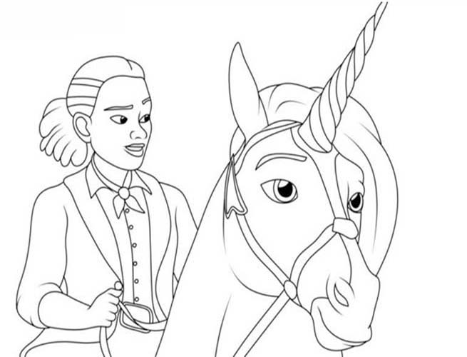 Tekenen Unicorn Academy afdrukbaar voor kinderen