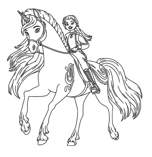 Tekenen Unicorn Academy gratis simpel