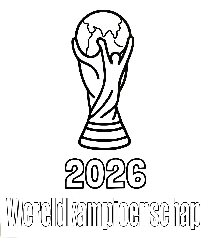 Tekenen Wereldkampioenschap 2026 gratis