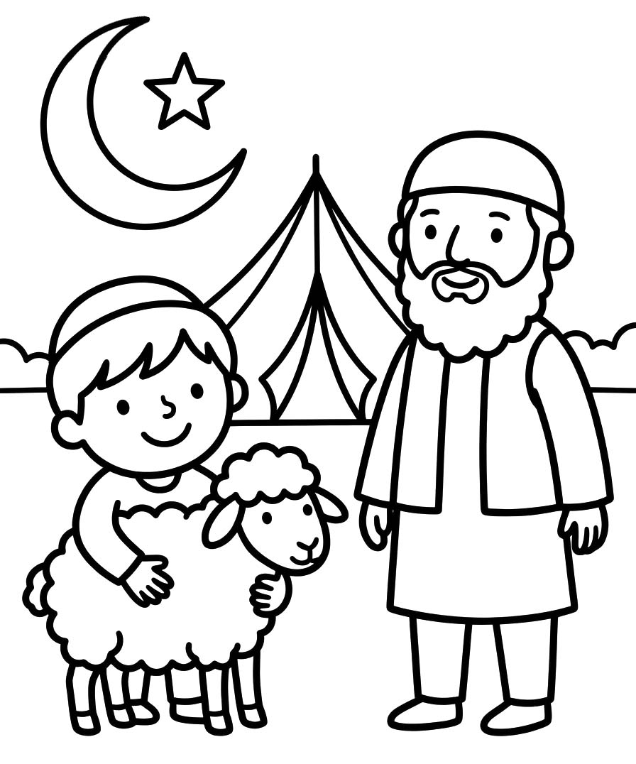 Tekening Eid al Adha gratis basis
