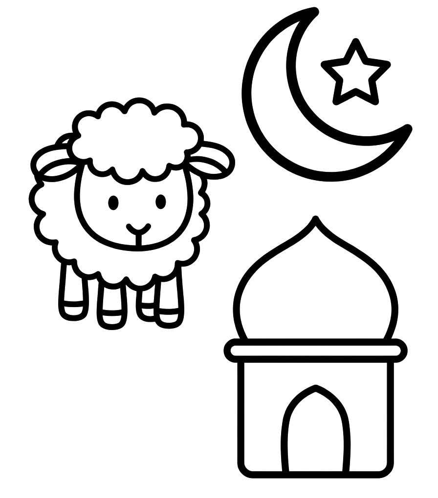 Tekening Eid al Adha gratis