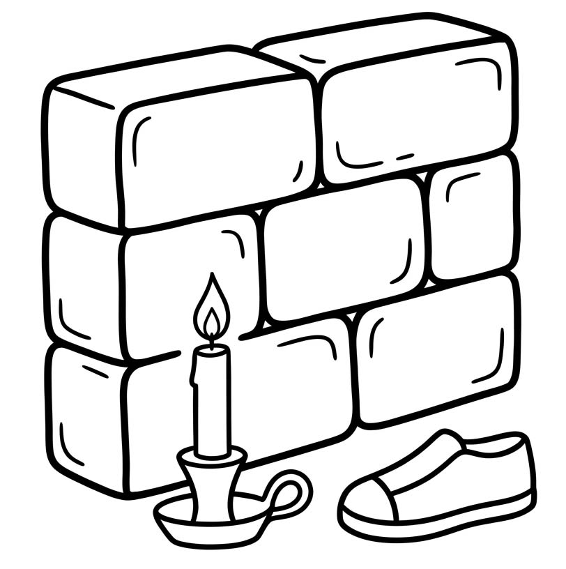 Tekening Tisha B’av afdrukbaar basis