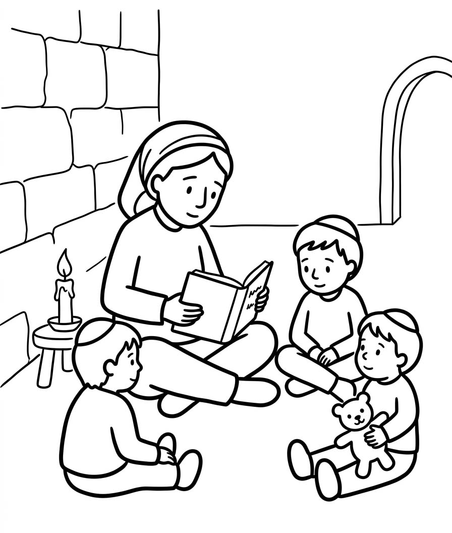 Tekening Tisha B’av afdrukbaar
