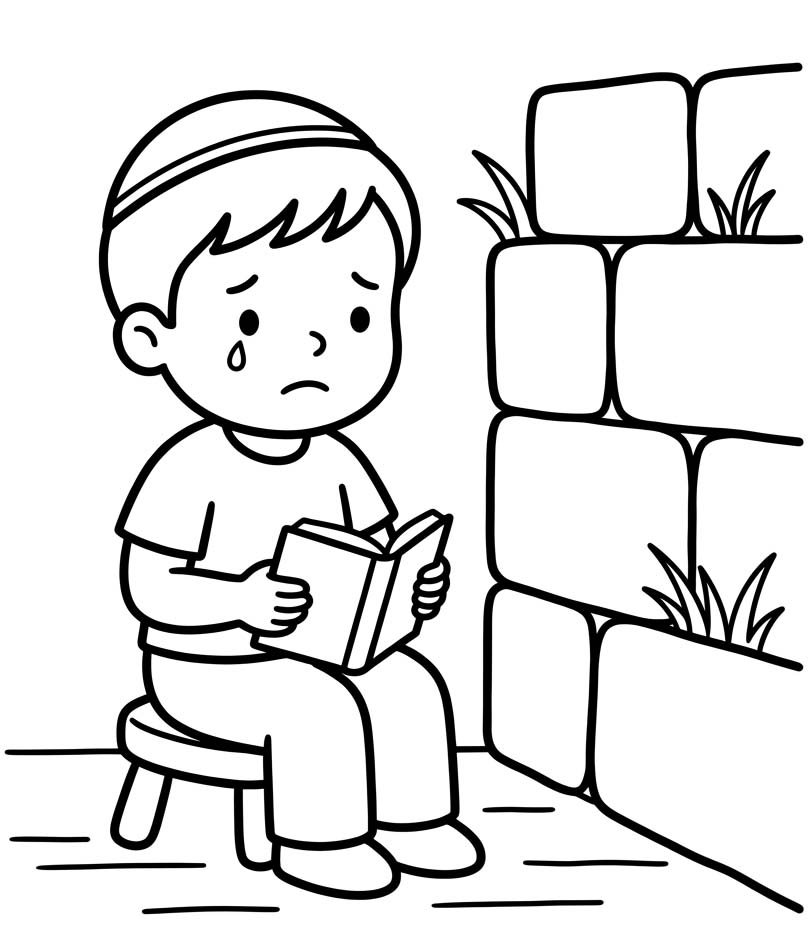 Tekening Tisha B’av gratis simpel