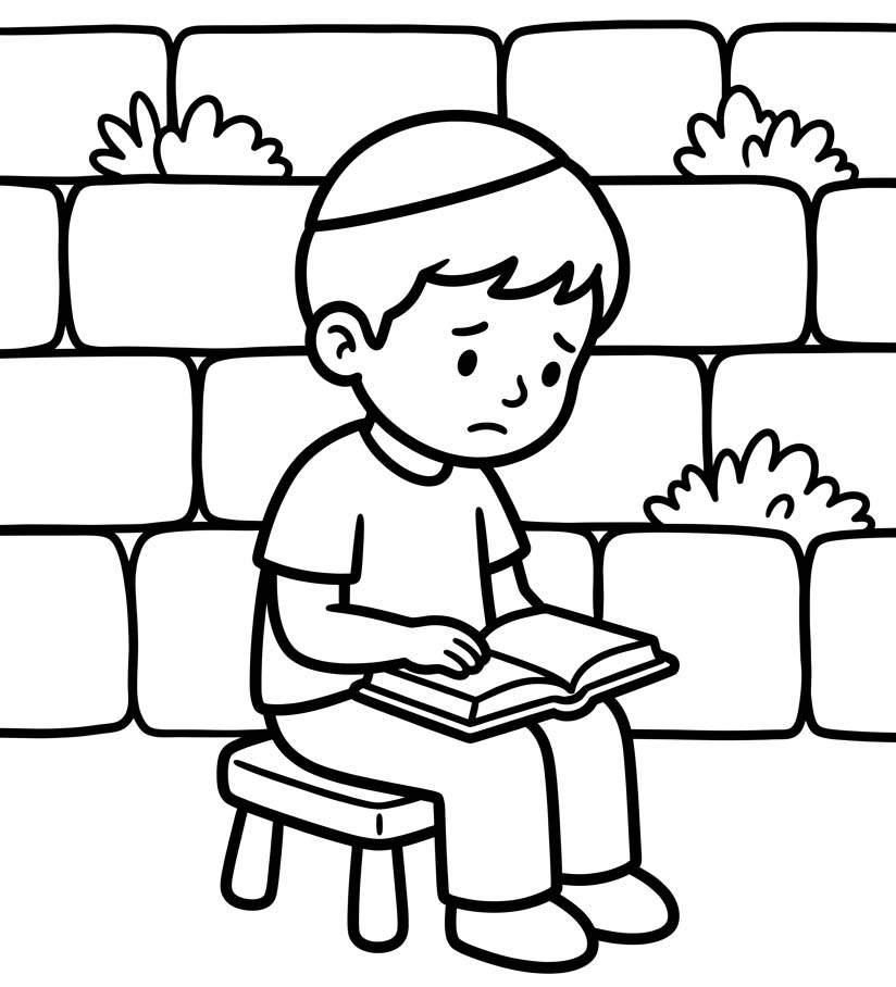 Tekening Tisha B’av simpel