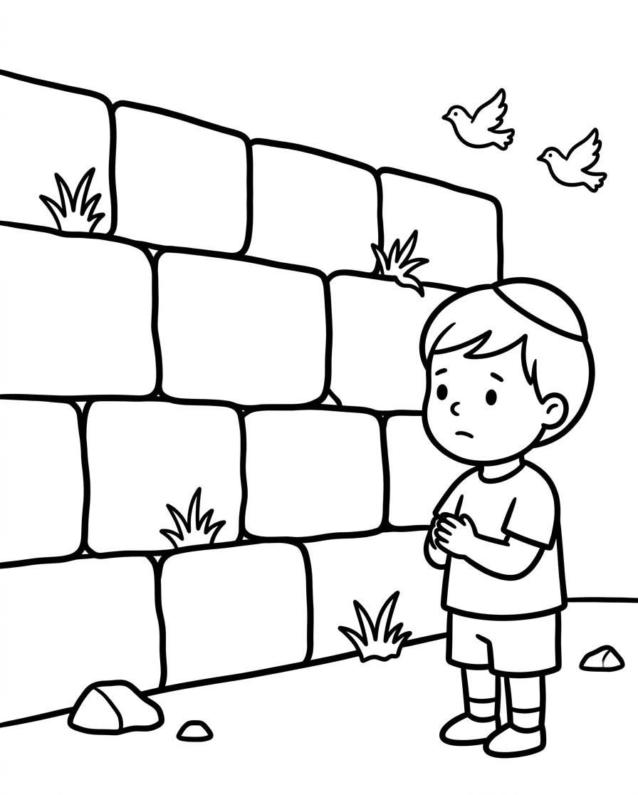 Tekening Tisha B’av voor kinderen