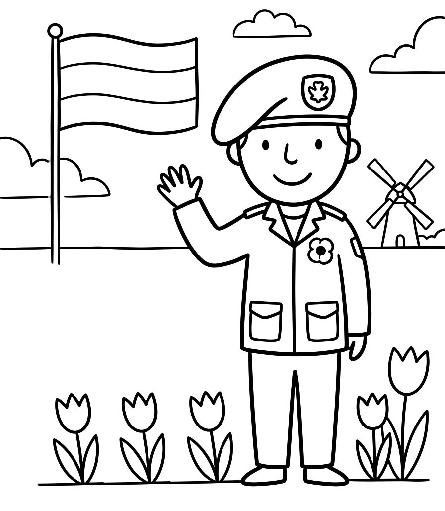 Tekening Veteranendag basis