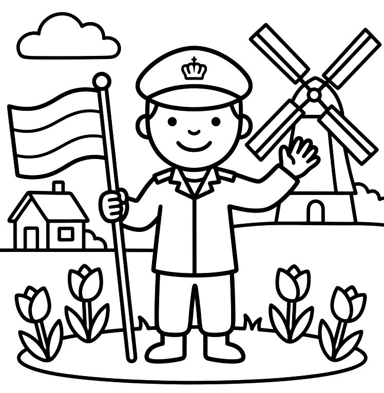 Tekening Veteranendag gratis basis